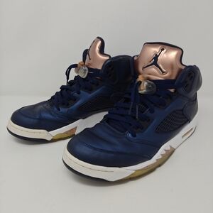 Authenticated Air Jordan 5 Retro Bronze 2016 Obsidian 136027-416 Men's Size 10.5